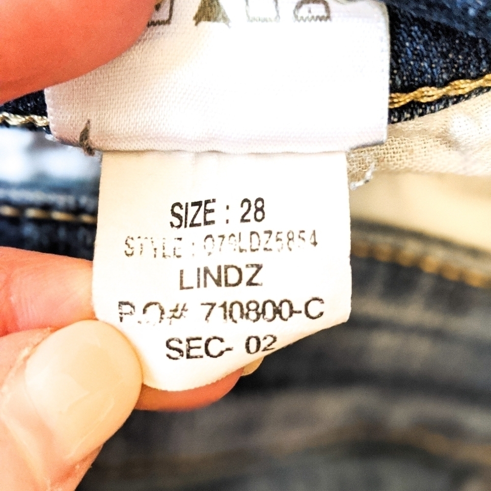 Joe's Jeans Lindz Mid Rise Skinny Blue Wash Jeans Size 28 - Picture 7 of 8